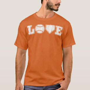 Camiseta Placa inicial Vintage Love Baseball