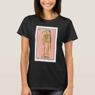Camiseta Placa Lotérica Do Retro La Muerte No Cartão De Mor