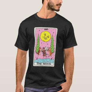 Camiseta Placa Tarot Crescent Moon E Cat Squad Graphic