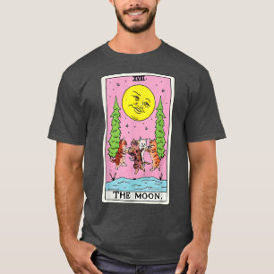 Camiseta Placa Tarot Crescent Moon E Cat Squad Graphic