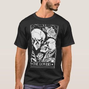Camiseta Placa Tarot O Hallow Do Gótico De Esqueleto De Vin