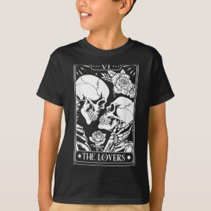 Camiseta Placa Tarot O Hallow Do Gótico De Esqueleto De Vin