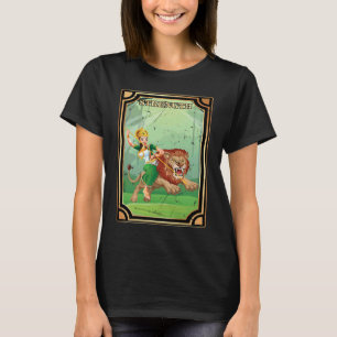 Camiseta Placa Tarot Resistente Lion Occult Fortune