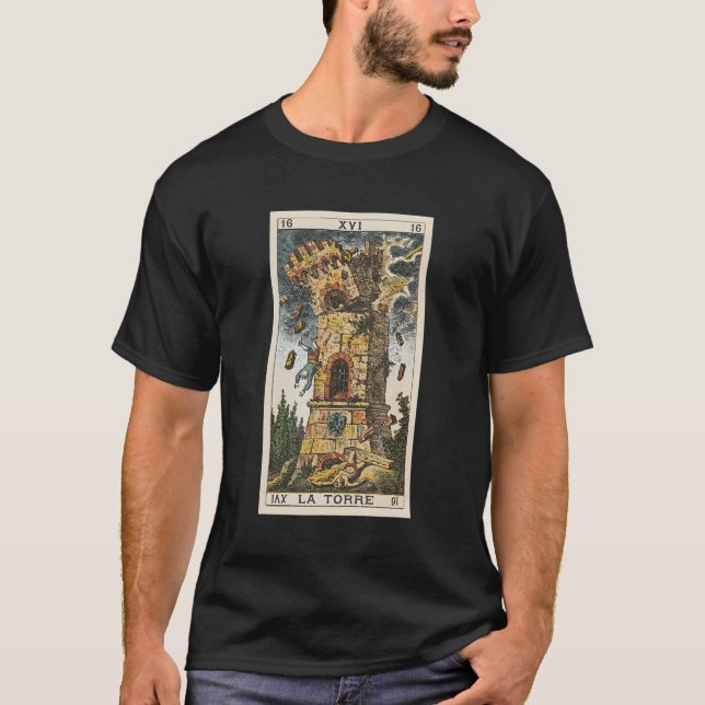 Camiseta Placa Tarot Torre Xvi (Frente)