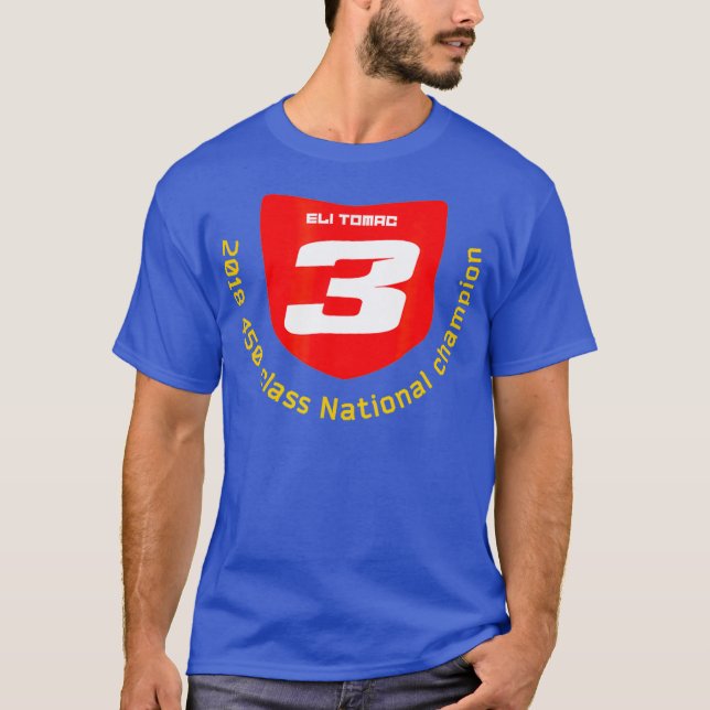 CAMISETA PLACA VERMELHA DE CAMPEÃO DE CAMPEÃO ELI TOMAC 201 (Frente)