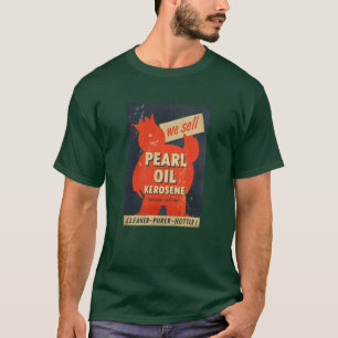 Camiseta Placa vintage desgastada Pearl Oil Querosene