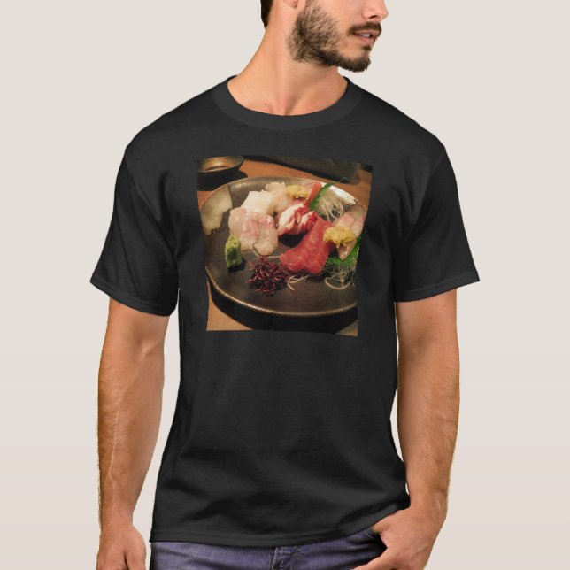 Camiseta Placa Wasabi Japão Sushi Poder Peixe Ásia (Frente)
