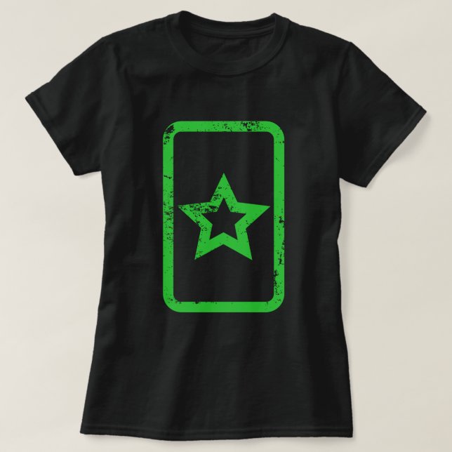 Camiseta Placa Zener | Estrelha 5 Pontilhada {Vintage} (Frente do Design)