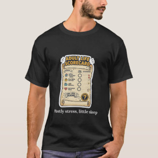 Camiseta Placar de Vida de Adulto Design Divertido de Adult