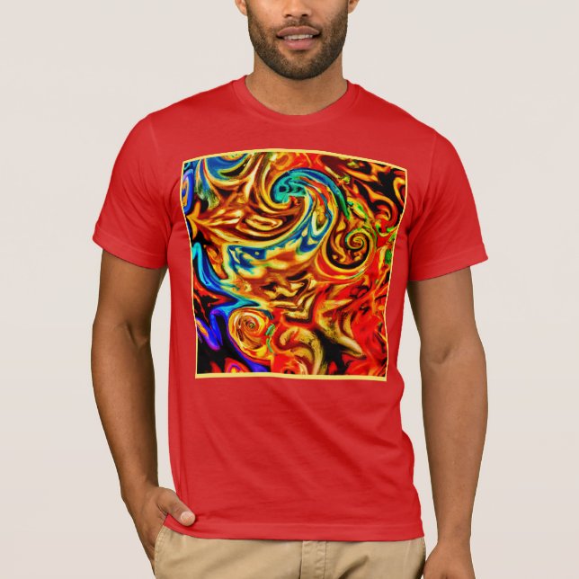 Camiseta Placas de cor de abstrato (Frente)