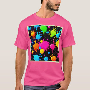 Camiseta Placas de pintura a preto