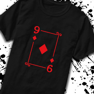Camiseta Placas de Reprodução - Nove Cartões Diamantes,