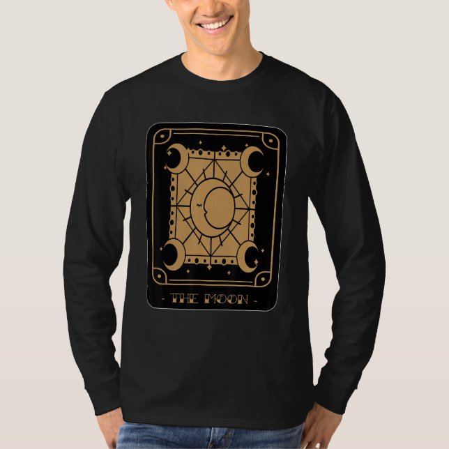Camiseta Placas místicas de lua de tarot ocultam magia (Frente)
