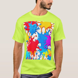 Camiseta Placas vibrantes de cores neonatais