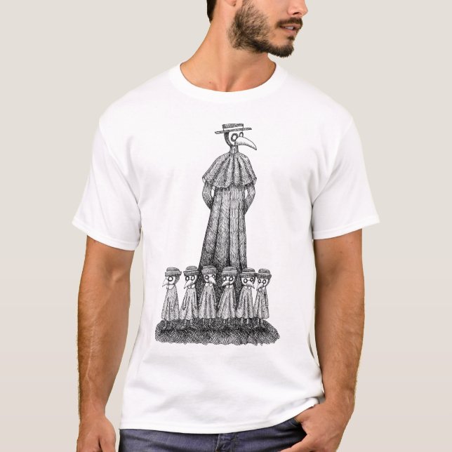 Camiseta Plaga Médica com Gótico de Arte Creepy (Frente)