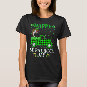 Camiseta Plaid Búfalo Engraçado Caminhão Verde Salmão Peixe