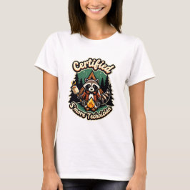 Camiseta Plaid Raccoon Especialista em S’more – Noite ao re