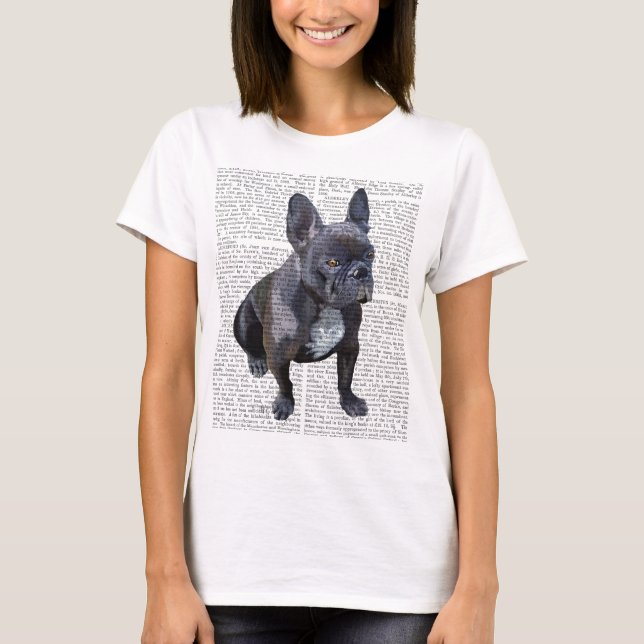 Camiseta Plain de Bulldog Francês (Frente)