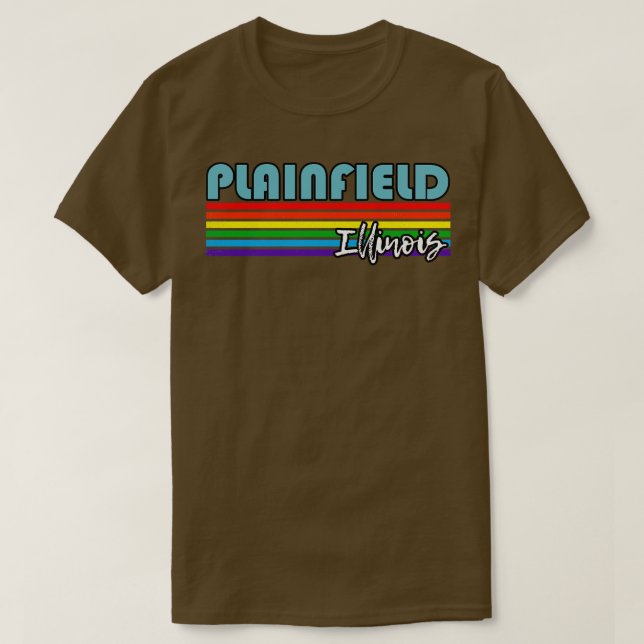 Camiseta Plainfield Illinois Pride Plainfield LGBT Gift LG (Frente do Design)