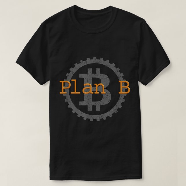 Camiseta Plan B Bitcoin Gear Design (Frente do Design)