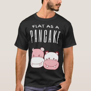 Camiseta Plana Como Casal De Pancake Hippo Pista