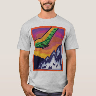 Camiseta Planador de cair sobre as montanhas