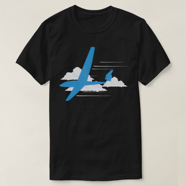 Camiseta planador de presentes do avião de vela (Frente do Design)
