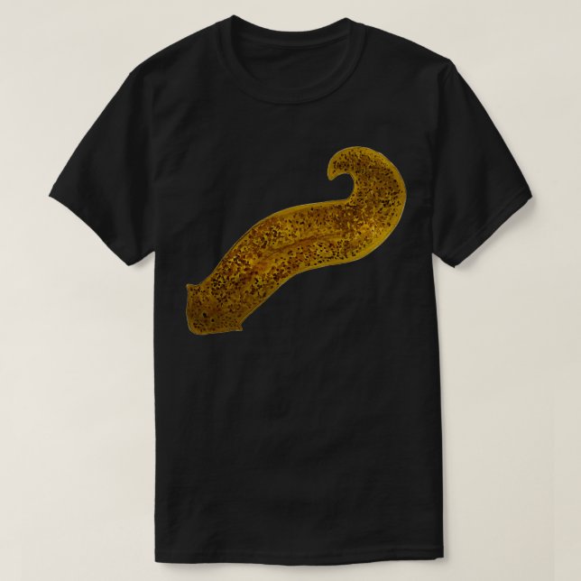 Camiseta Planarian Flatworm Microbiology Watercolor Illustr (Frente do Design)