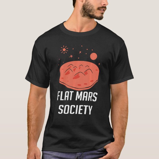 Camiseta Planat Mars Society Flat Earth Universo do Univers (Frente)