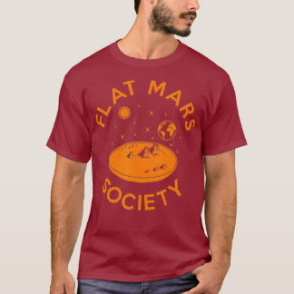 Camiseta Planat Mars Society Flat Earth Universo Sci-Fi