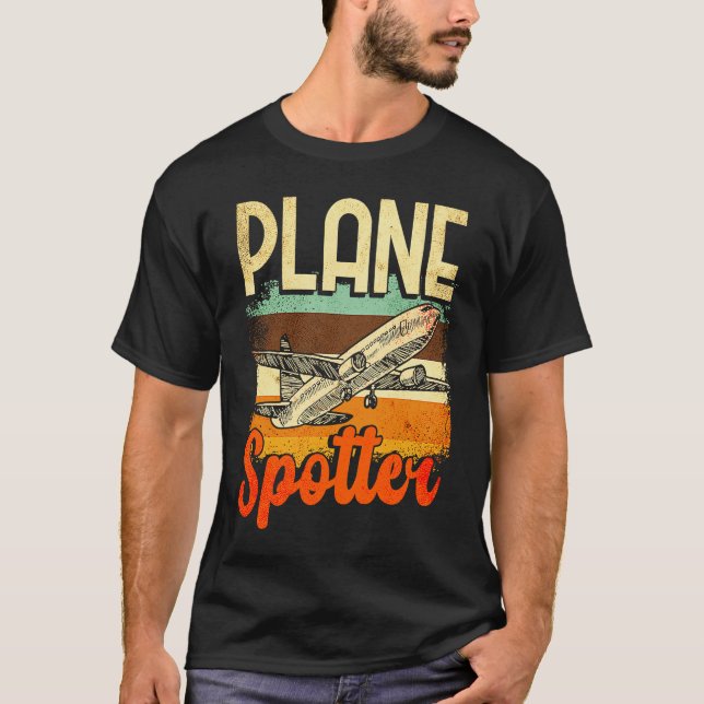 Camiseta Plane Spotter Spotting Aircraft Airplane Fan Love (Frente)