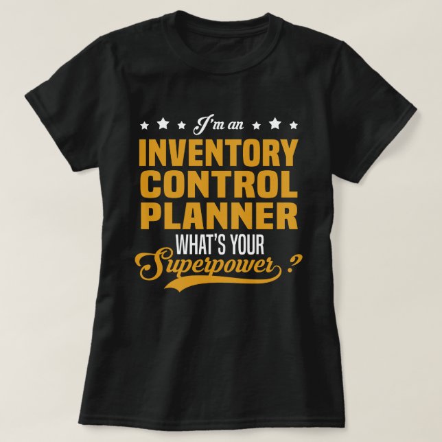Camiseta Planejador de Controle de Inventário (Frente do Design)