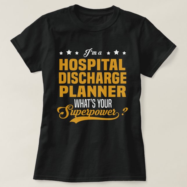 Camiseta Planejador de Descarga do Hospital (Frente do Design)