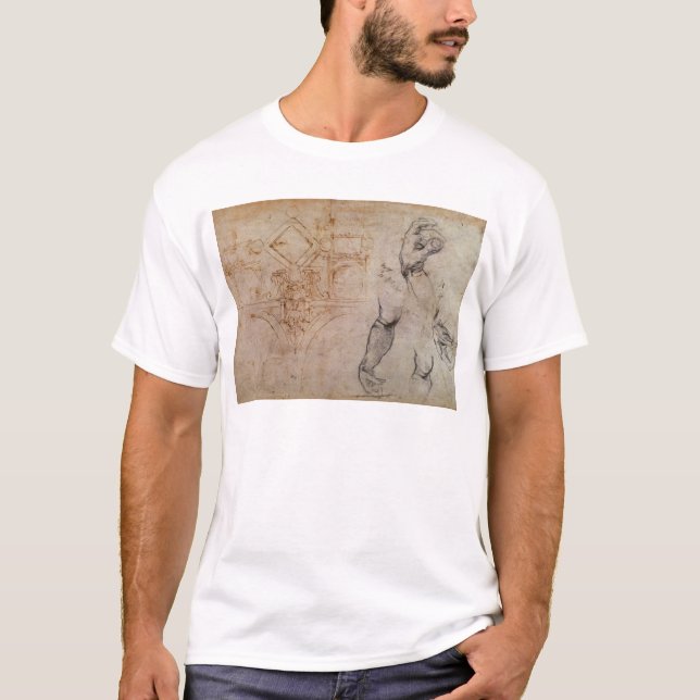 Camiseta Planeje para o teto da capela de Sistine, c.1508 (Frente)