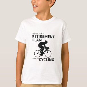 Camiseta Planejo andar de bicicleta quando me aposentar