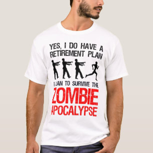 Camiseta Planejo Sobreviver Ao Apocalipse Zombie