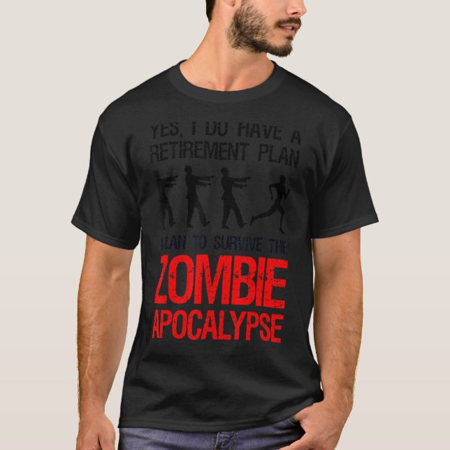 Camiseta Planejo Sobreviver Ao Zombie Apocalypse Runner (Frente)