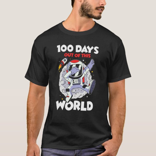 Camiseta Planet Astronomer Astronaut Student 100 Days of Sc (Frente)