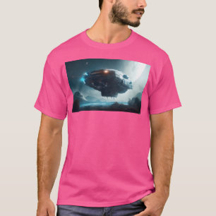 Camiseta Planet Surveyor Spaceship Procurando Vida.