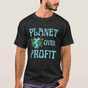 Camiseta Planeta Acima do Lucro Mudança Climática Dia da Te