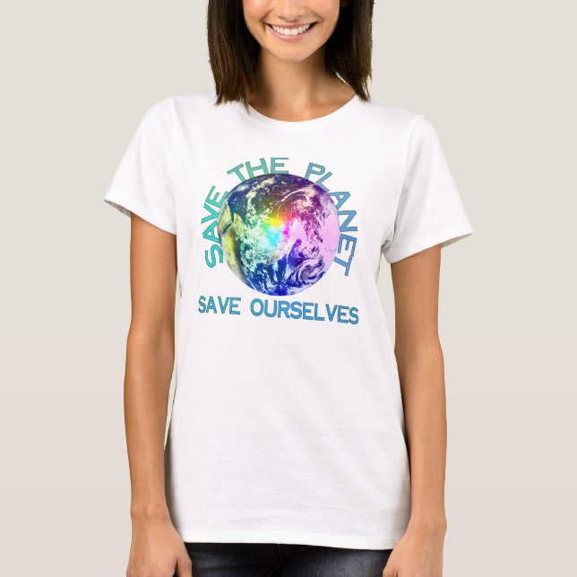 Camiseta Planeta Arco-íris (Frente)