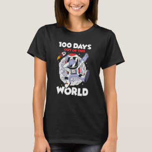 Camiseta Planeta Astrônomo Astronauta Estudante 100 Dias de