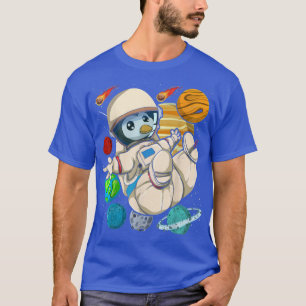 Camiseta Planeta Cientista Zoológico Exterior Pinguim-A