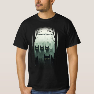 Camiseta Planeta da Camisa-T-Gatos