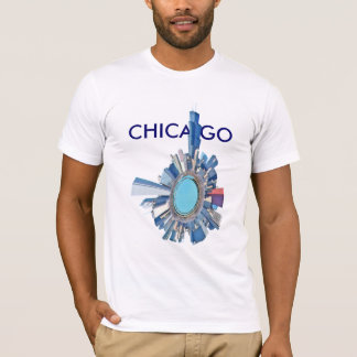 Camiseta planeta da skyline de Chicago