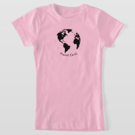 Camiseta Planeta de Camiseta-T para Meninas