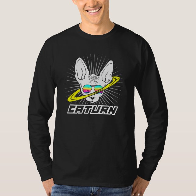 Camiseta Planeta de Cat. Retro Saturn (Frente)