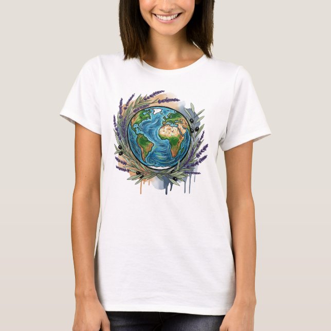 Camiseta Planeta de Embriões da Natureza (Frente)