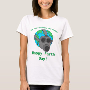 Camiseta Planeta de Máscara de Gás T-Shirt