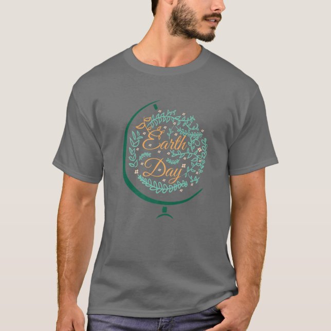 Camiseta Planeta de Mudanças Climáticas Ecológicas do Dia d (Frente)